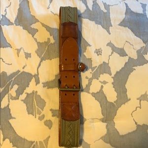 Rugby green fabric belt